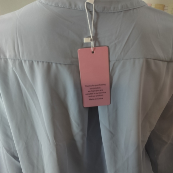 & Other Stories Light Blue V-Neck Blouse - Picture 4 of 5